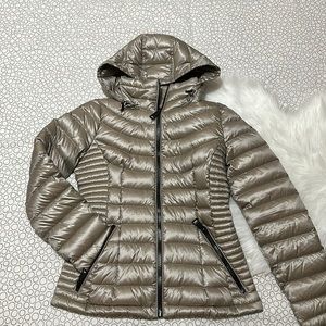 Calvin Klein Golden Metallic Down Puffer Jacket